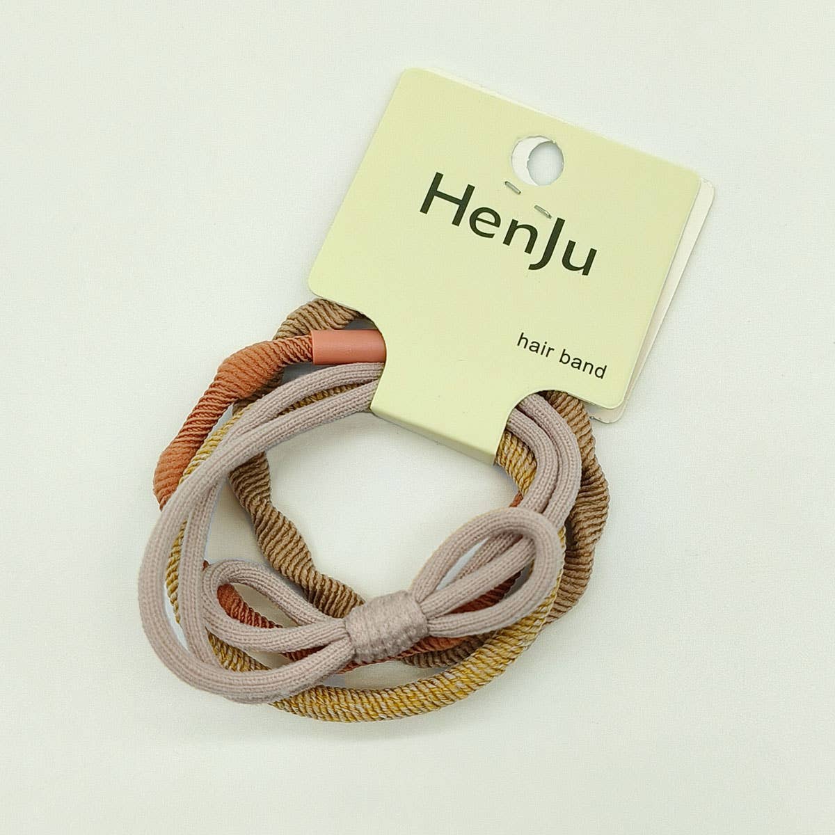 4 PIECES OF CANDY-COLORED SIMPLE HAIR TIES_CWAHA1130