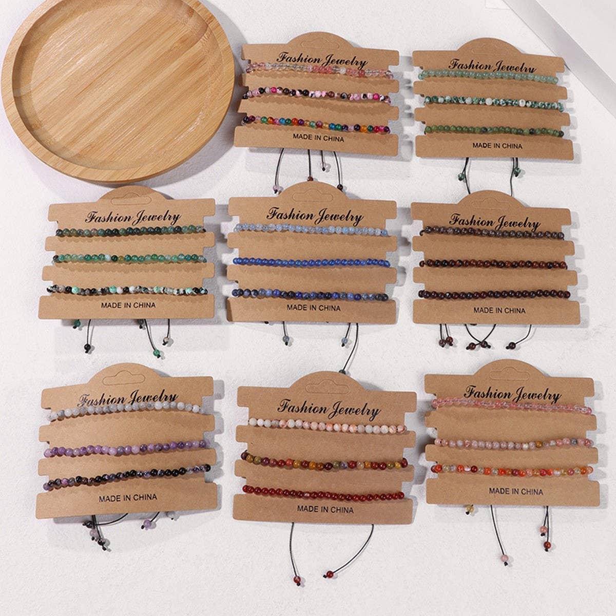 CWAJE4236_NATURAL STONE HIGH-GRADE CARDBOARD WOVEN BRACELET