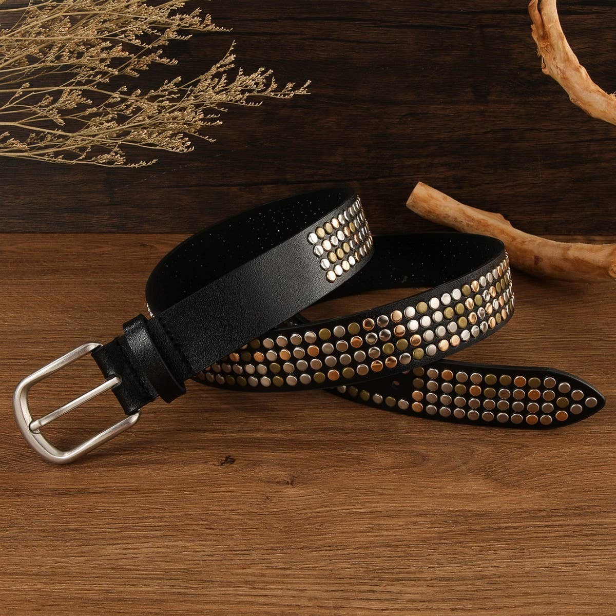 FASHION PUNK SERIES BELT RIVET BELT_CWMM3951
