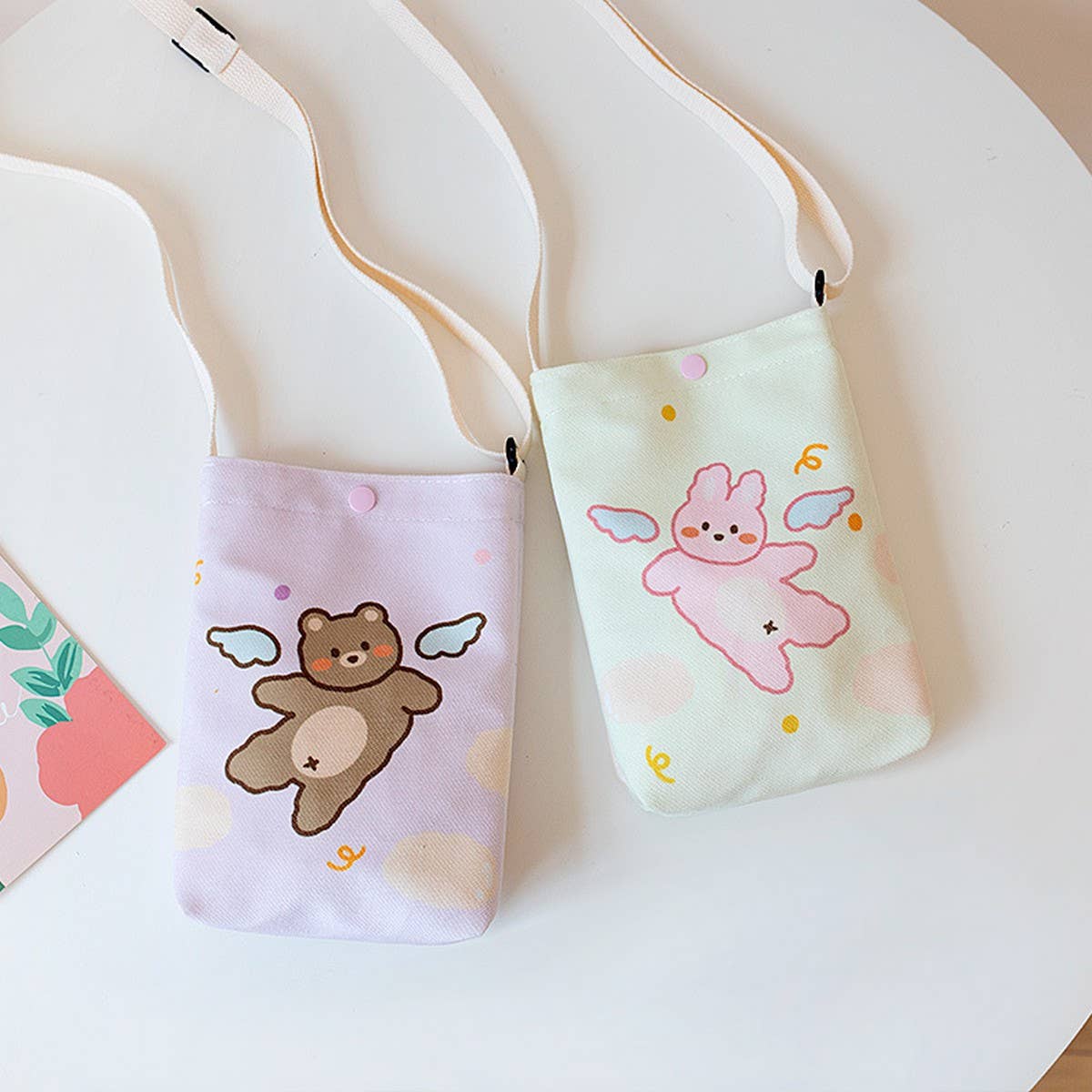 Cute Spring Crossbody Bag with Rabbit Charm_CWAB5588