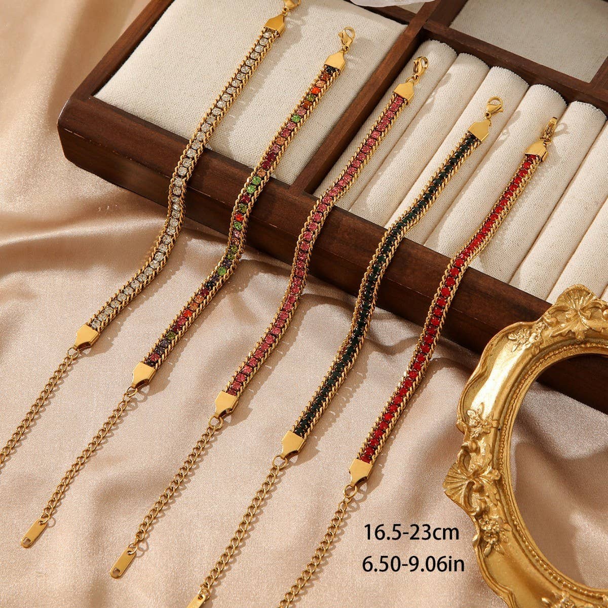 COLORFUL DIAMOND SNAKE BRACELET