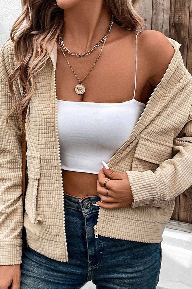 CWOBL0185_NEW CASUAL TEXTURE VERSATILE SOLID COLOR JACKET