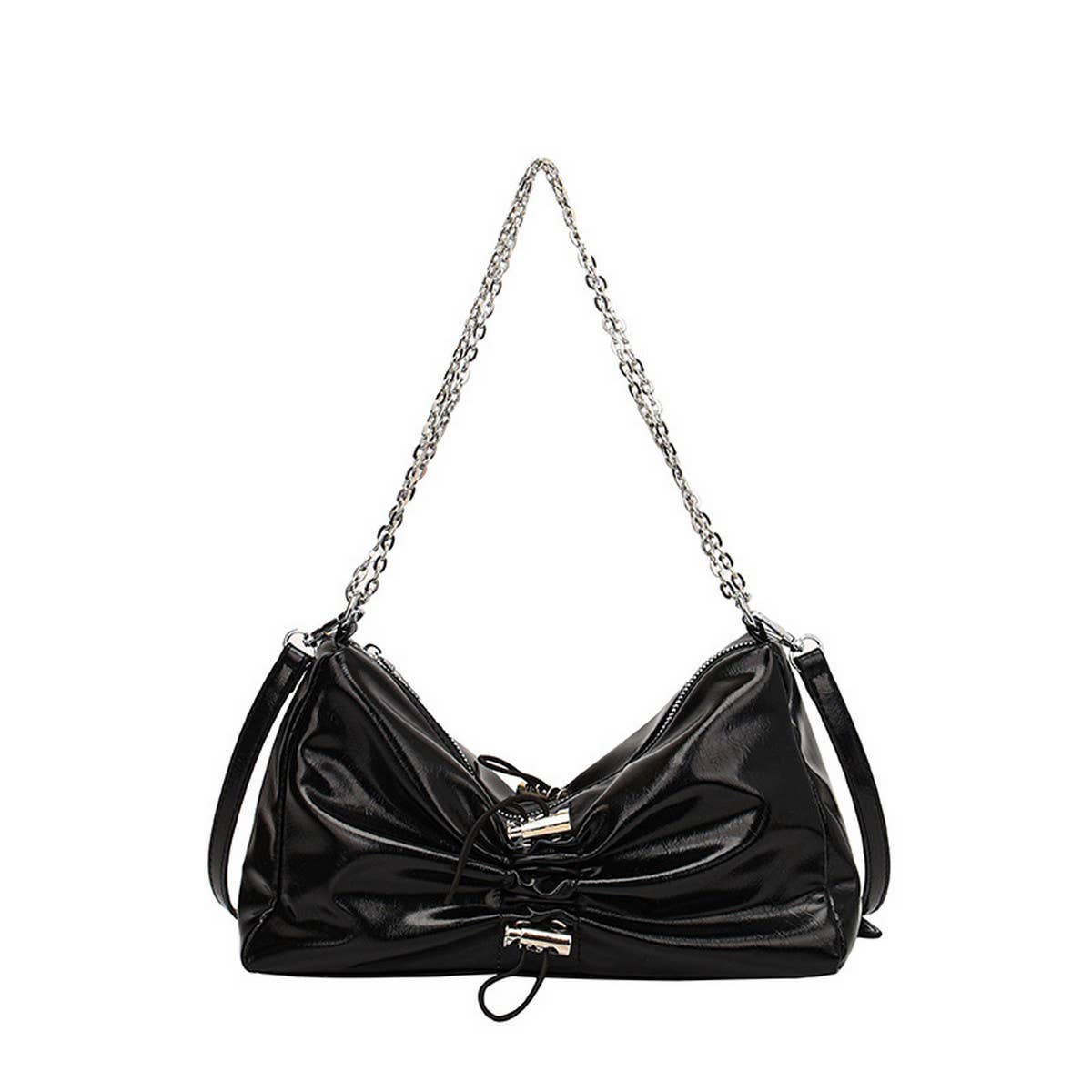 CHAIN PLEATED BAG VERSATILE SHOULDER BAG_CWAB2088