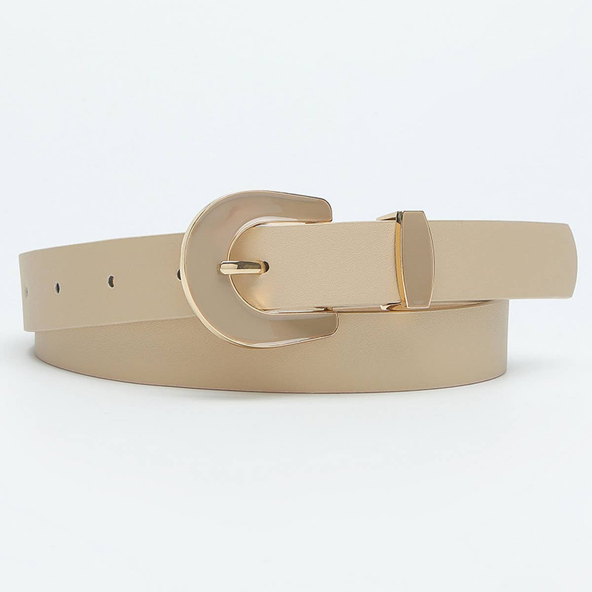 WOMEN NEW FASHION SOLID COLOR PIN BUCKLE BELT_CWABE0360