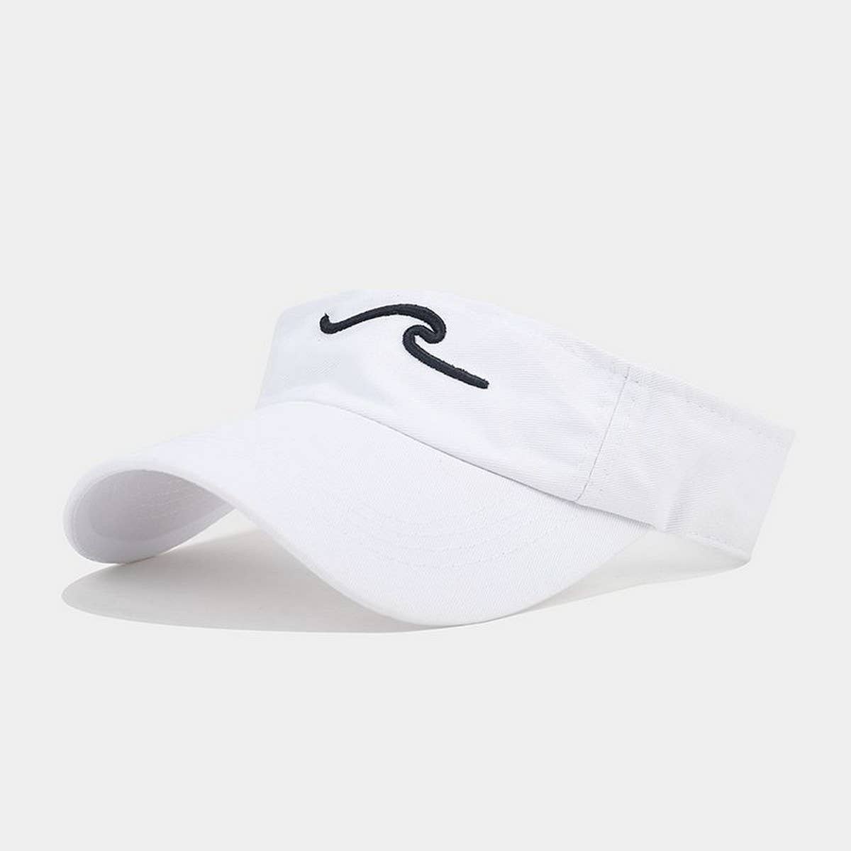 3D Wave Embroidered Visor Hat -Unisex Sunshade Cap_CWAH3299