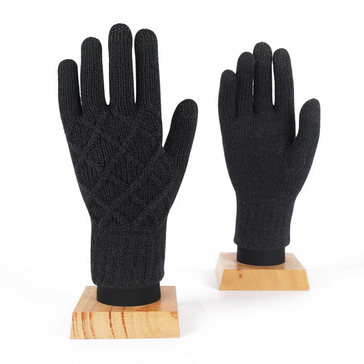 SOLID COLOR WARM TOUCH SCREEN KNITTED GLOVES_CWAG0388