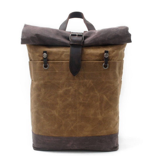 Vintage Canvas Waterproof Backpack for Men_CWAB5542