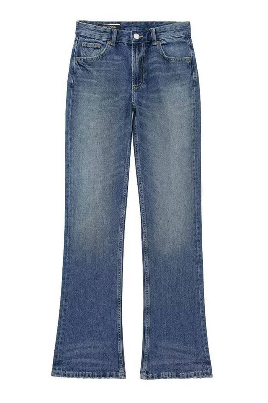 MID-RISE FLARED LONG JEANS FOR WOMEN