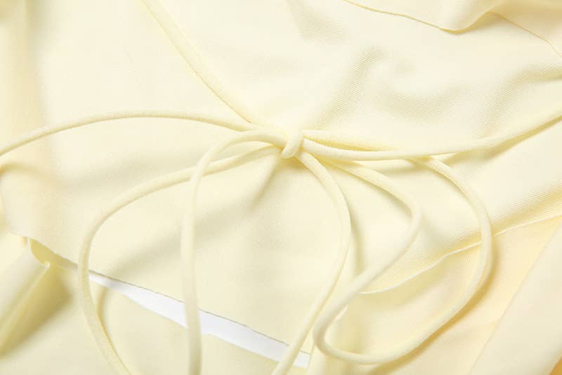 Sexy Halter Cowl Backless Top and Skirt Set