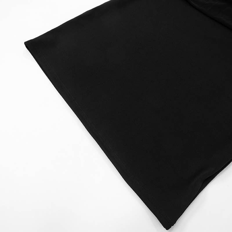 Sheer Mesh One-Shoulder Bodycon Dress