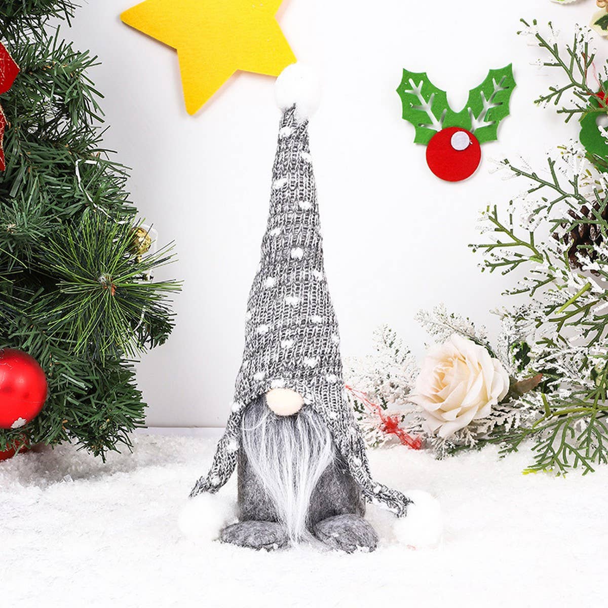 FACELESS DOLL CHRISTMAS KNITTED HAT DOLL ORNAMENT_CWMM2768