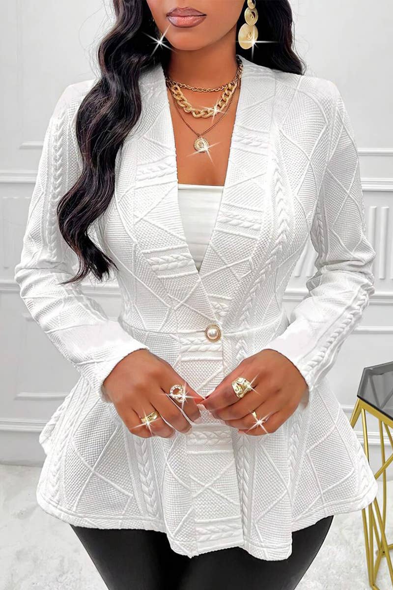 THICK-FIT FASHION JACQUARD BLAZER