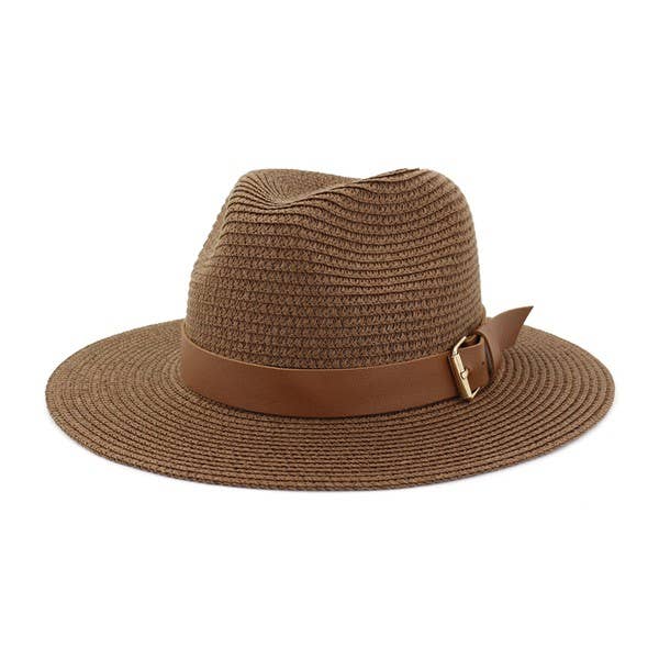 BEACH SUMMER CASUAL STRAW PANAMA HAT_CWAH059-B20223