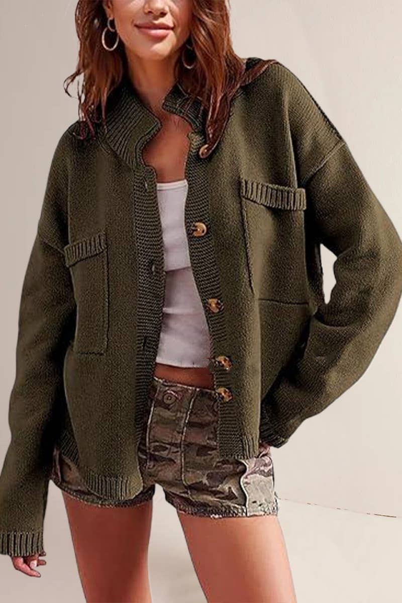 CWOCAL1806_KNIT COAT SOLID COLOR CARDIGAN SWEATER