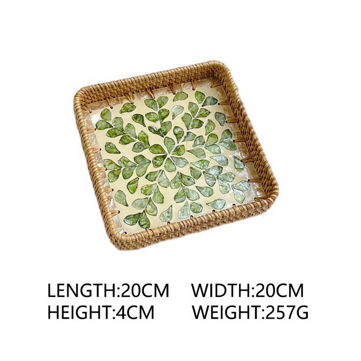 RATTAN COLORFUL SHELL CREATIVE HANDMADE FRUIT PLATE_CWMM4395