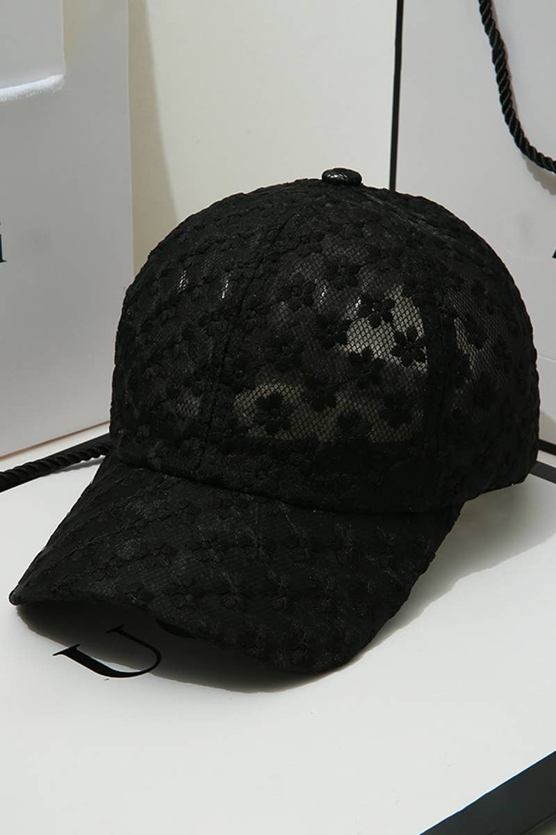 Summer Sun Hat, Lace Baseball Cap, Women¡¯s Floral CWAH0470