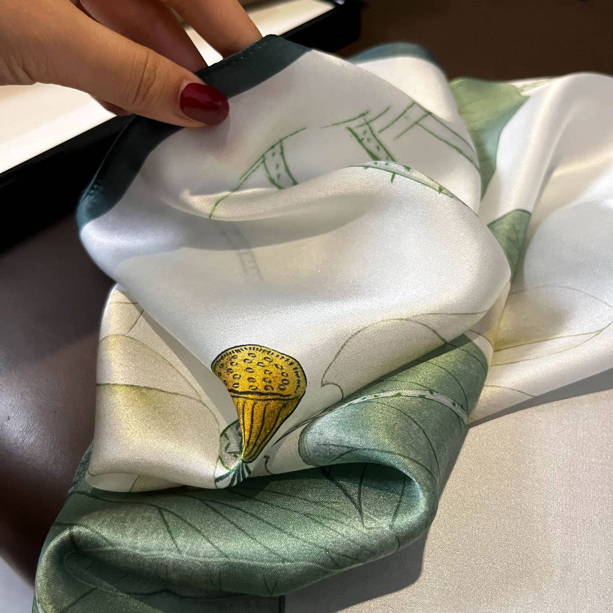 Silk Camellia Scarf - Versatile Sun Protection