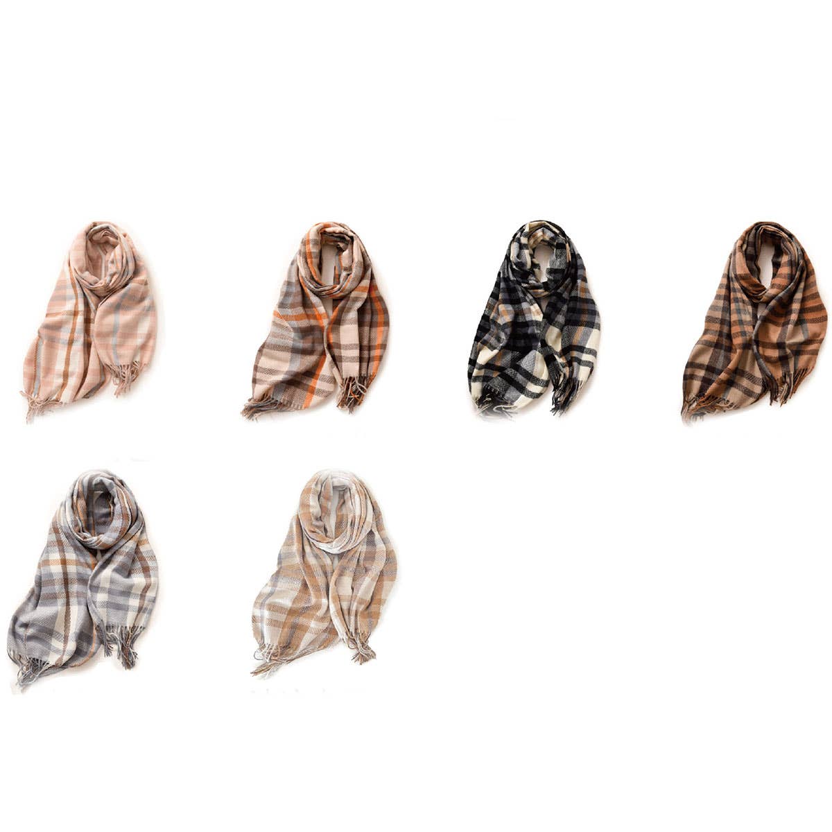 Thick Plaid Shawl Scarf ? Soft Warm Wrap for Women