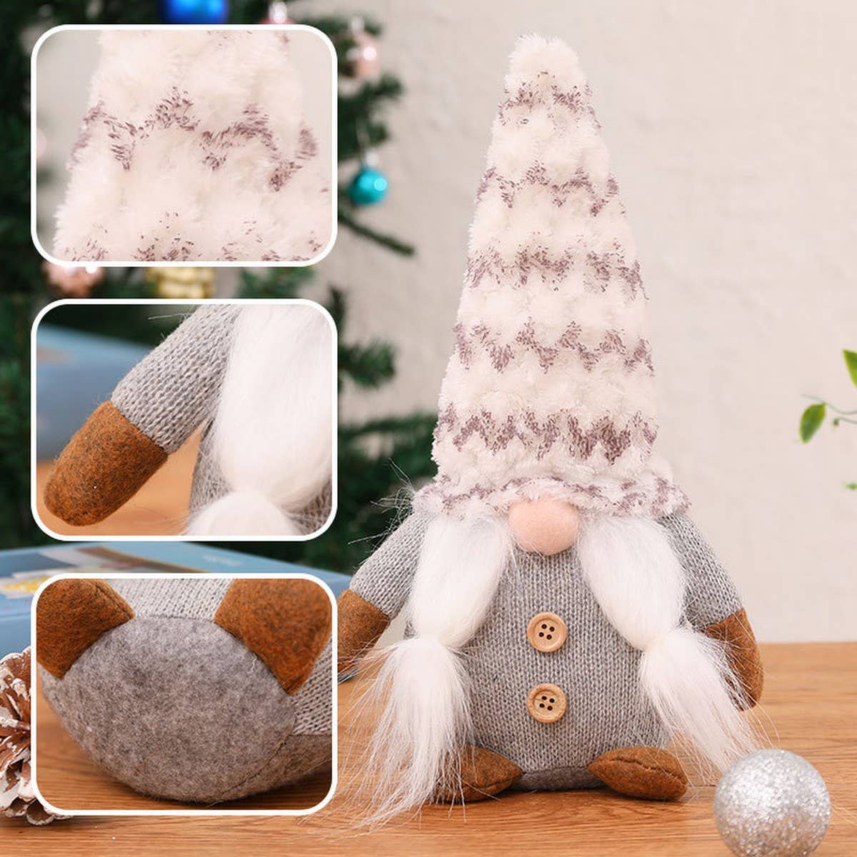 CWMM1740_Christmas Faceless Gnome Forest Old Man Adornment