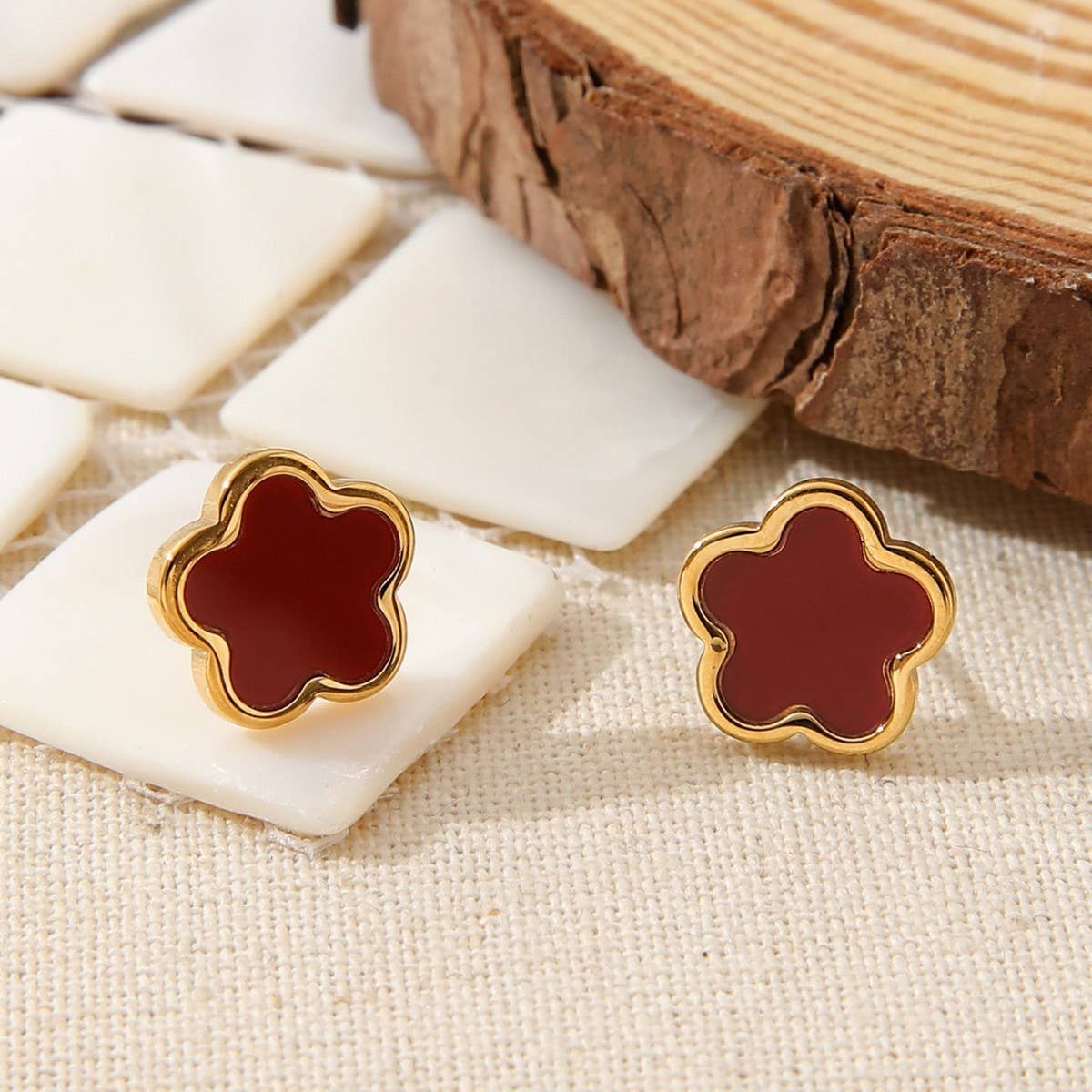 FASHION DOUBLE-SIDED FIVE-LEAF CLOVER EARRINGS_CWMM3615