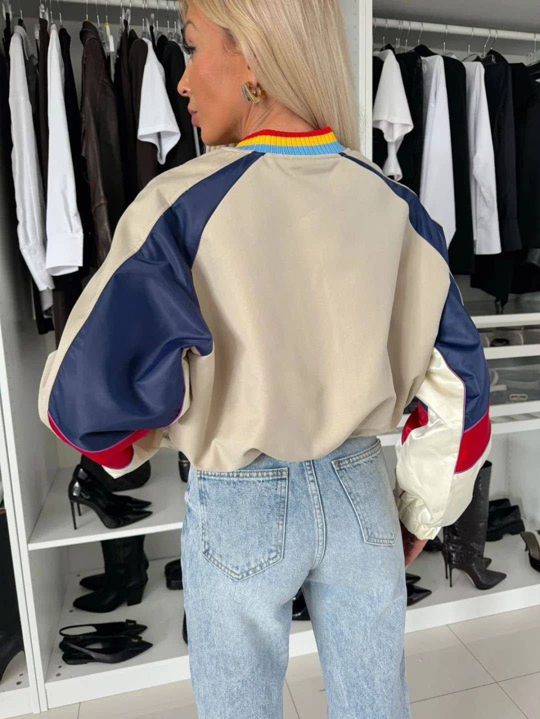 STAND COLLAR COLOR MATCHING BASEBALL UNIFORM