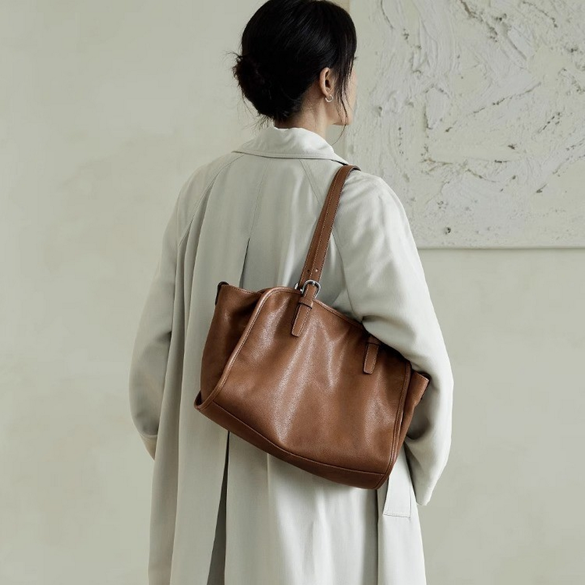 Large Vintage Tote ??Bowling Bag Style Handbag_CWAB5329