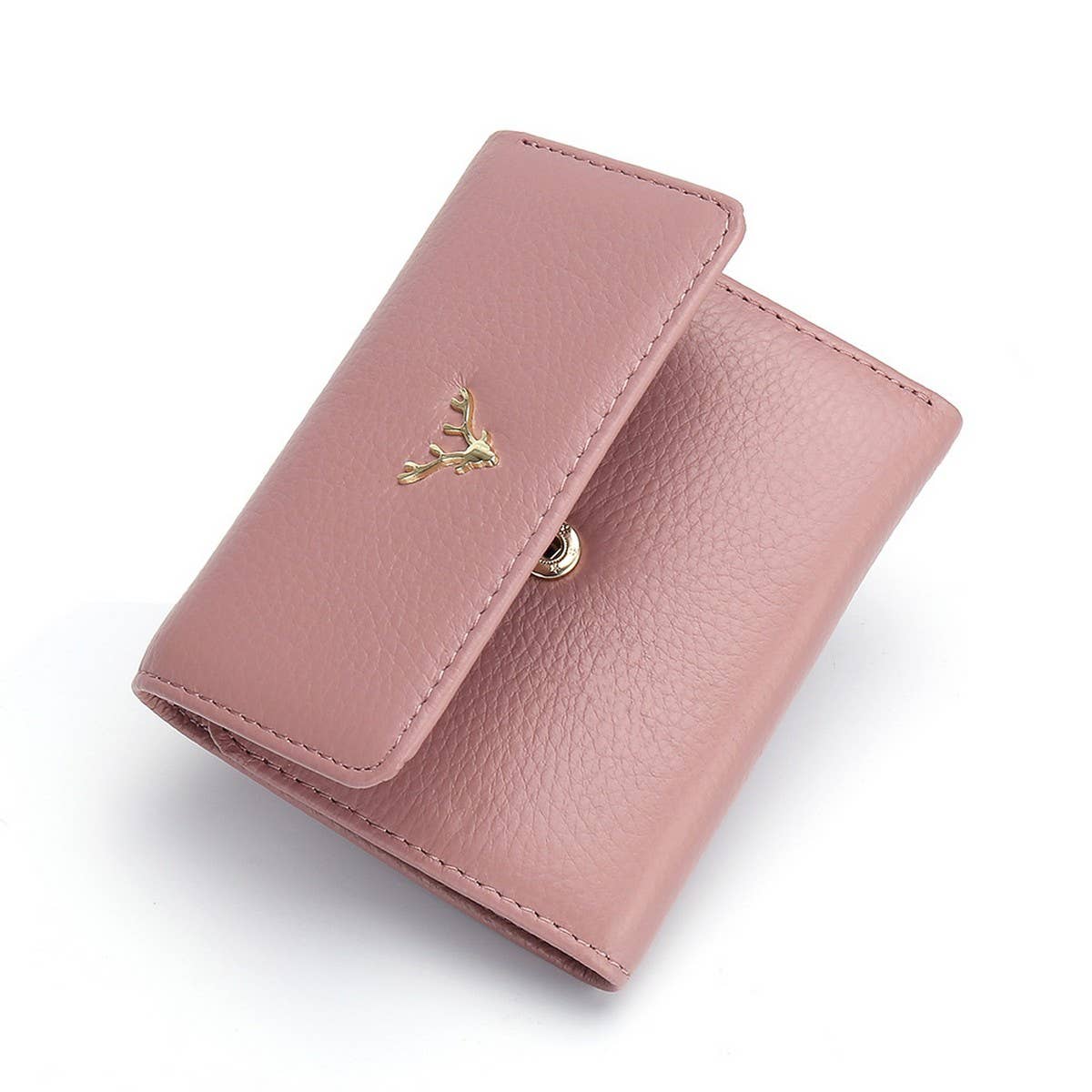 TOP LAYER COWHIDE SIMPLE FOLDING THINLEATHER WALLET_CWAB3823