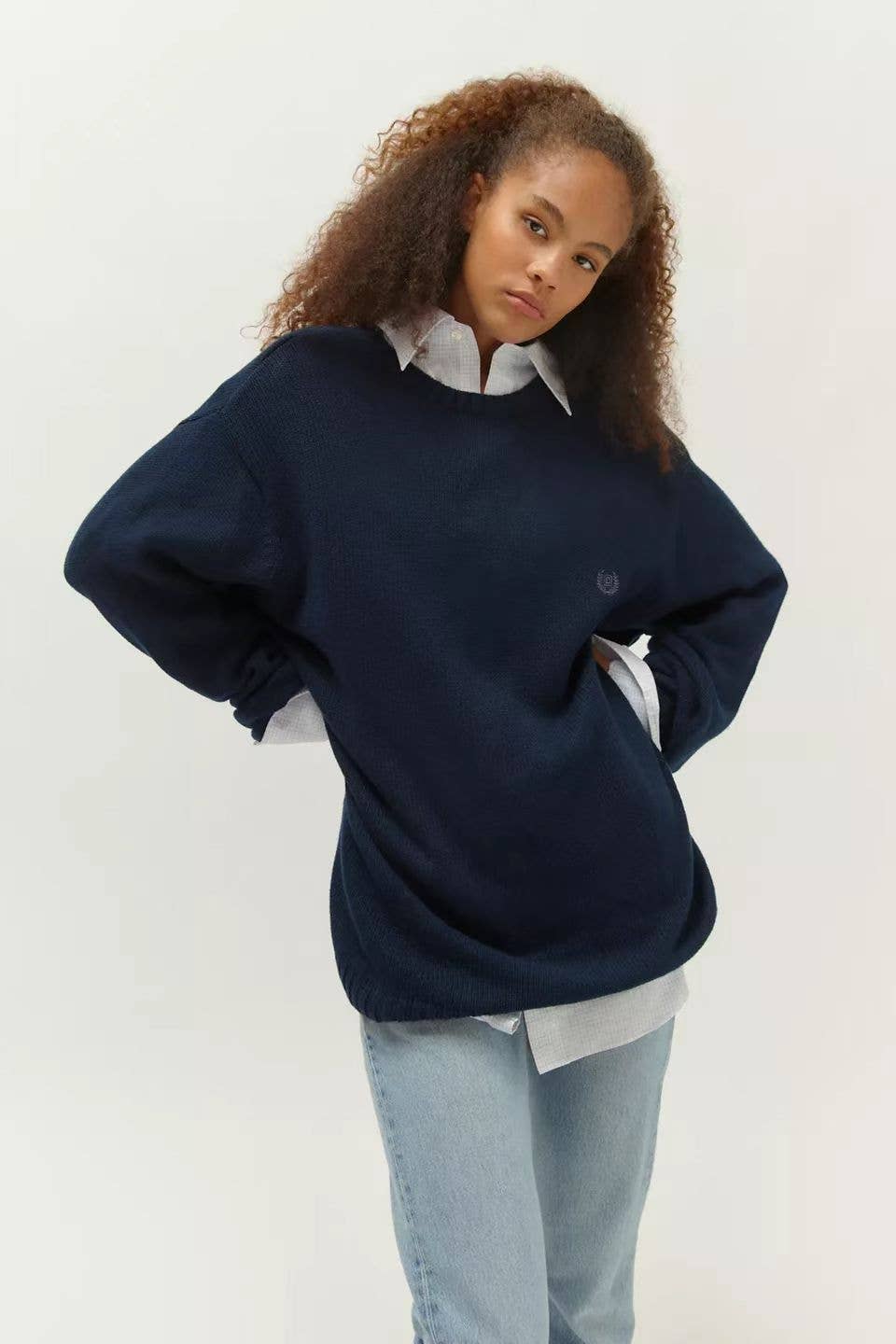 STYLISH EMBROIDERED PULLOVER SWEATER