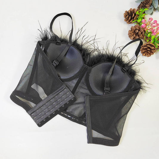 SWEET FEATHERED COMFORT HERRINGBONE CORSET