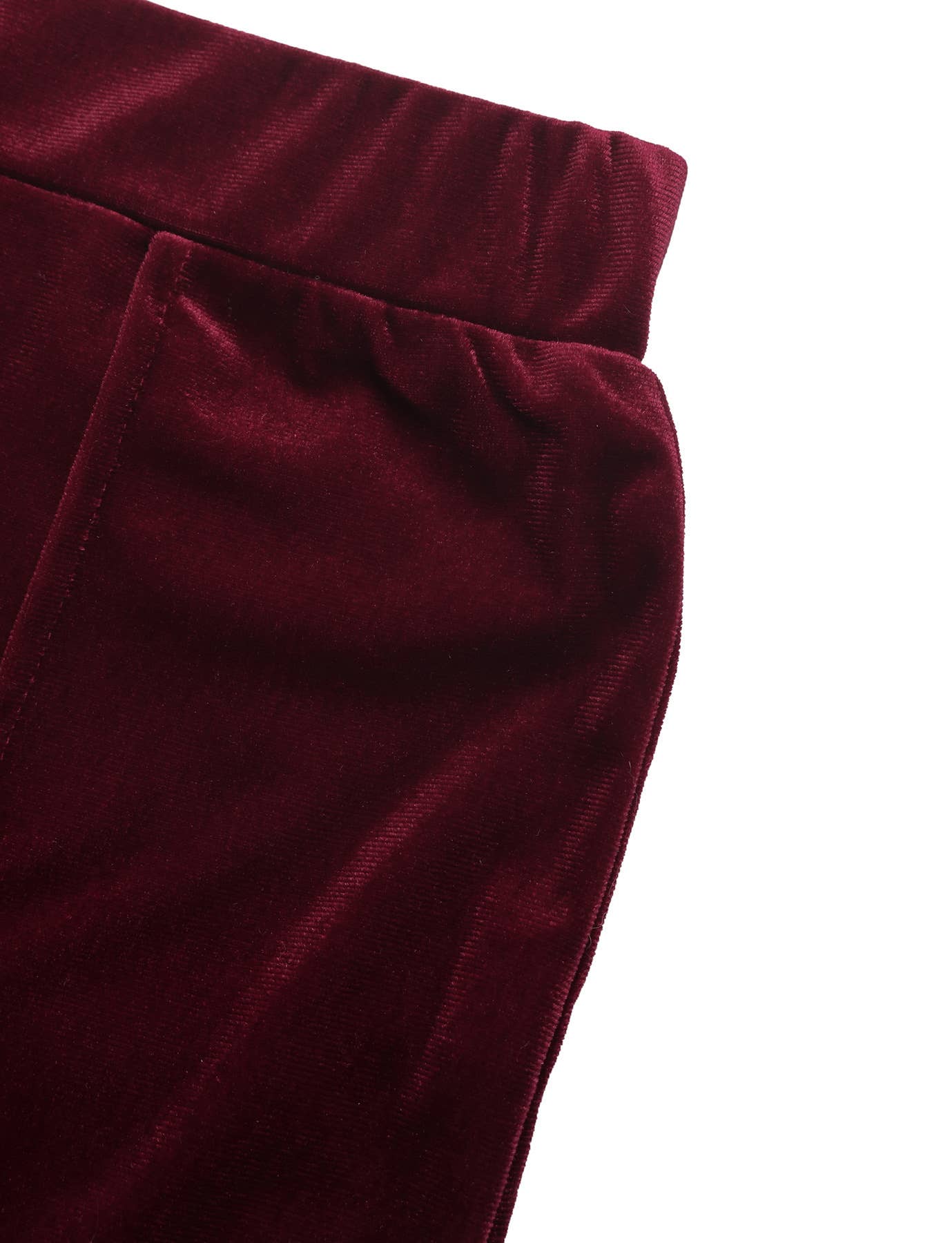 COMMUTER STYLE HIGH-WAISTED VELVET PANTS