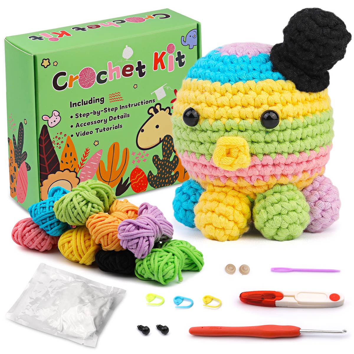 HANDMADE DIY OCTOPUS CROCHET MATERIAL KIT