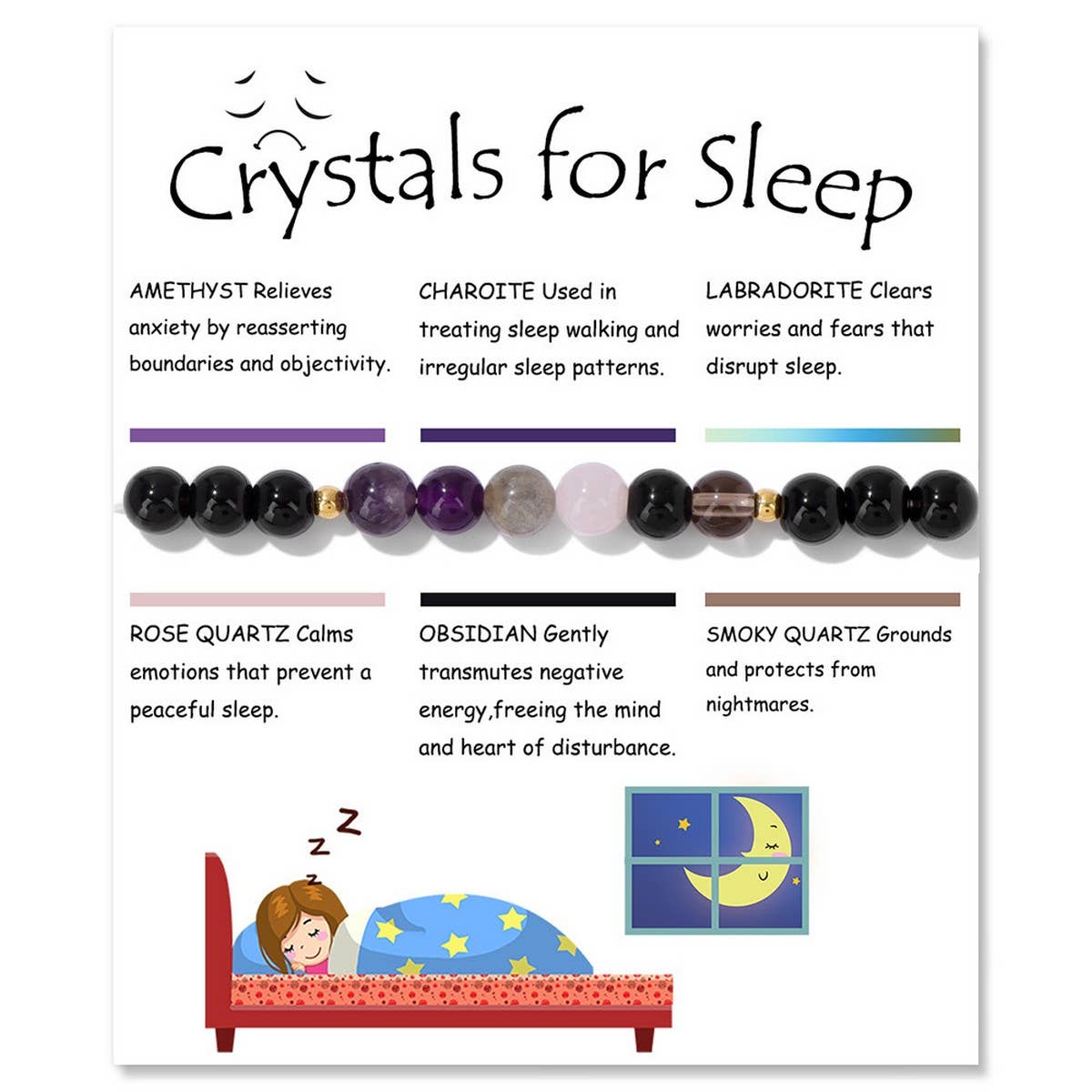 CWAJE4301_HEALING NATURAL STONE COLORFUL ELASTIC BRACELET