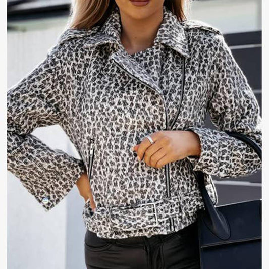LEOPARD PRINT JACKET WITH LONG SLEEVES