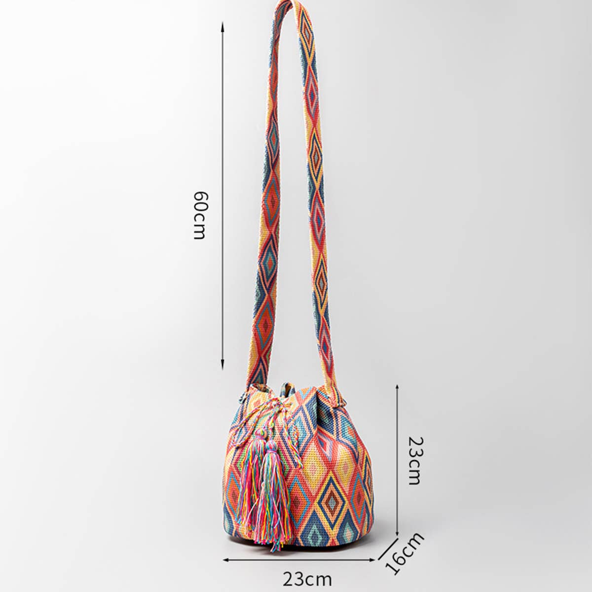 BOHEMIAN PRINT BUCKET BAG SHOULDER BAG_CWAB1995