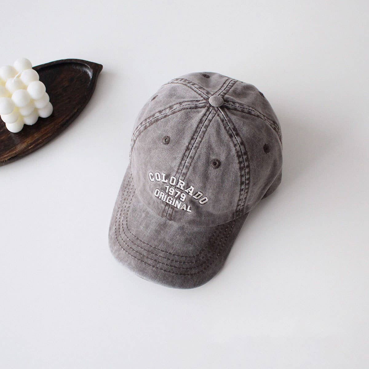 Kids Vintage Washed Letter Baseball Cap CWAH2884