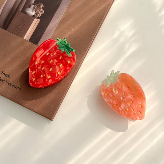 Pink Strawberry Acetate Claw Clip ??Sweet & Cute_CWAHA5838