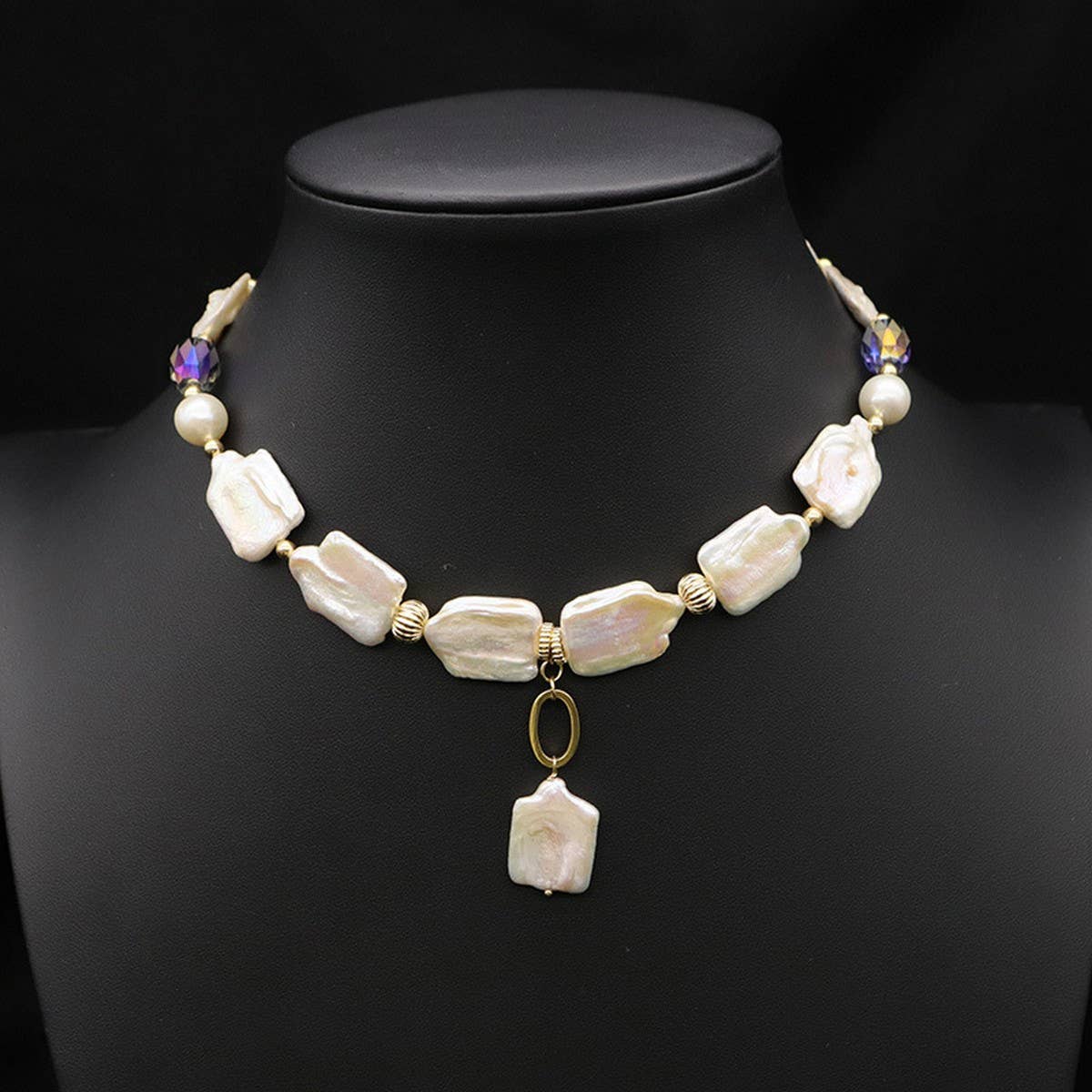 NATURAL FRESHWATER PEARL PETAL NECKLACE