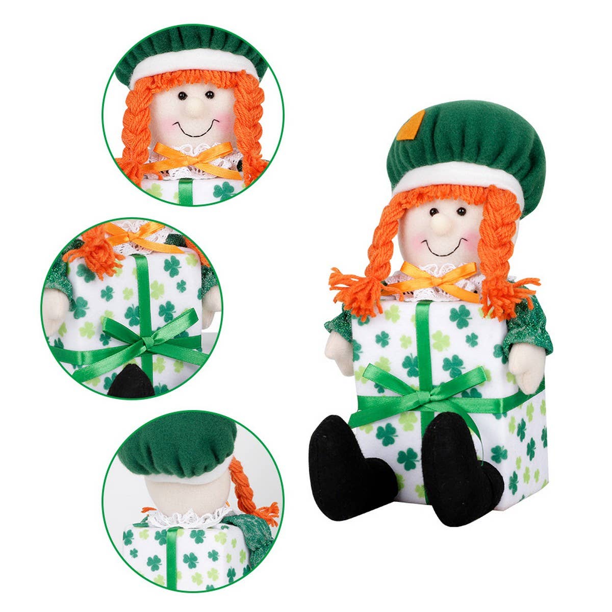ST. PATRICK'S DAY GREEN LEAF FESTIVAL DOLLORNAMENTS_CWMM3447