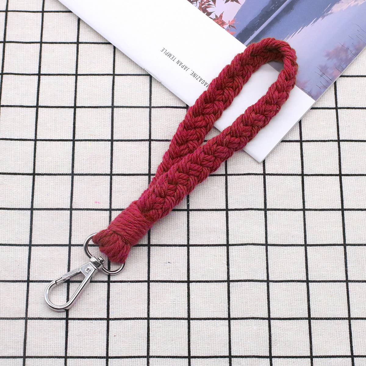 HAND-WOVEN KEYCHAIN BRACELET