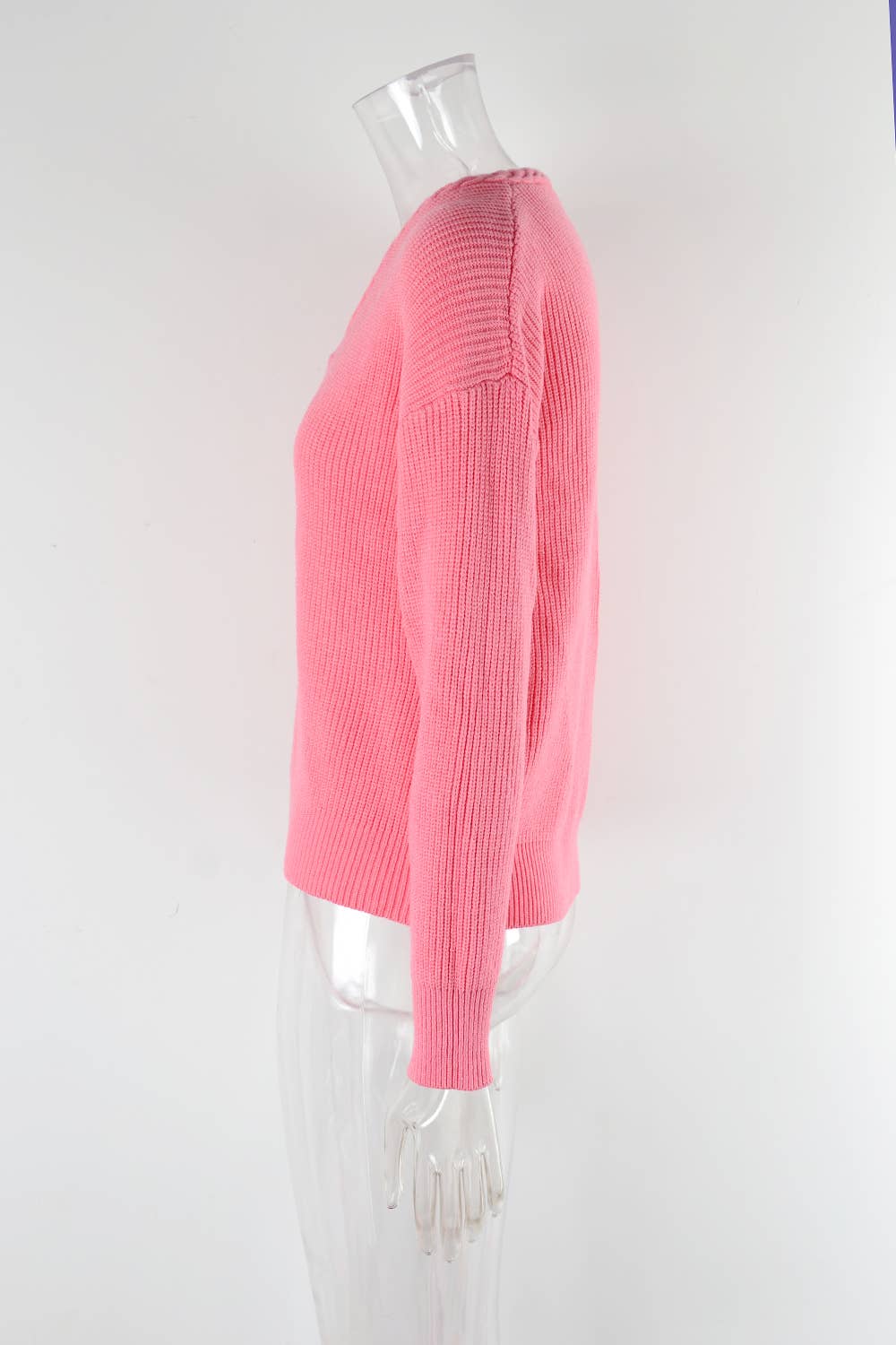 V-NECK TWIST SLIM SOLID COLOR SWEATER PULLOVER