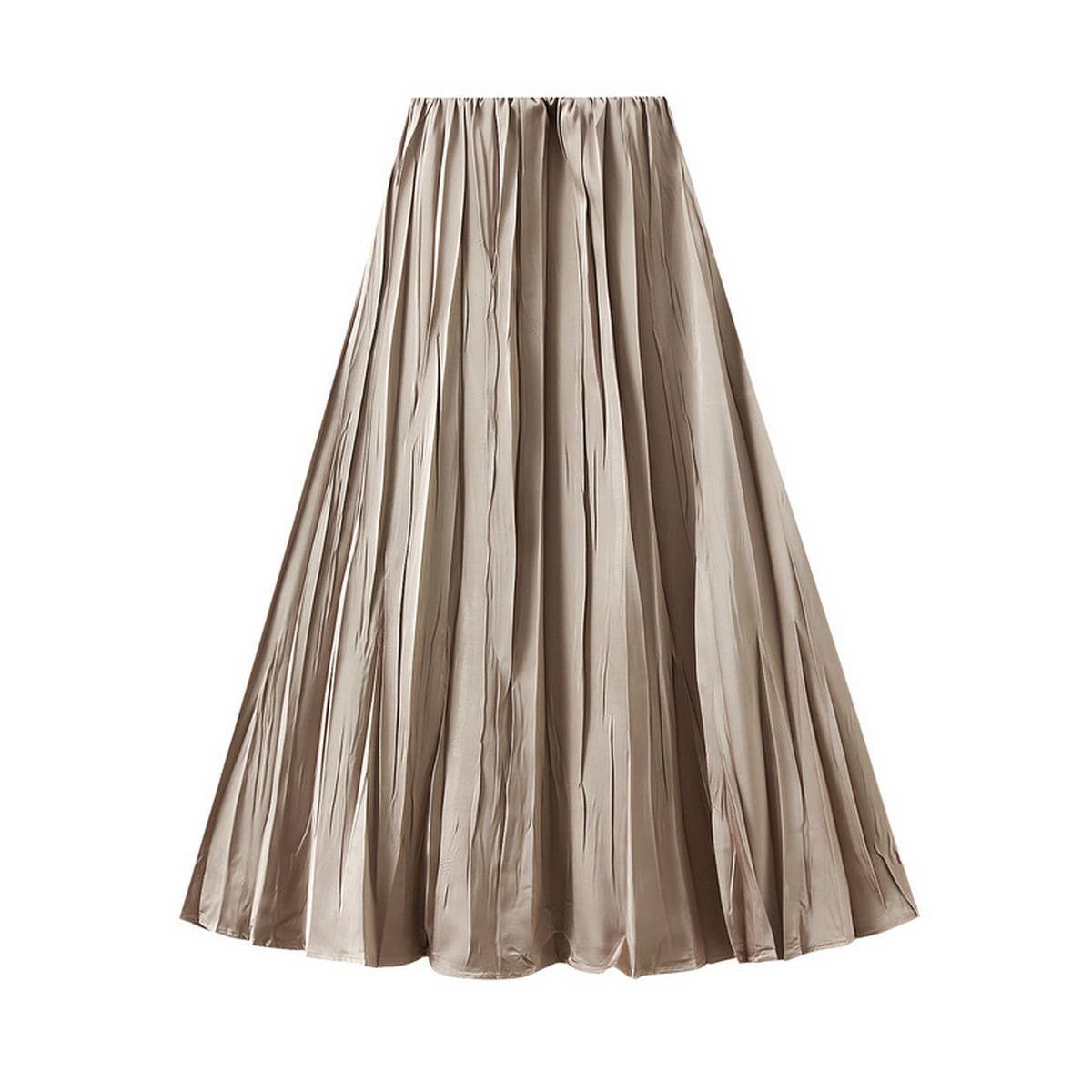FLOWING PLEATED A-LINE SKIRT WITH WIDE SWING