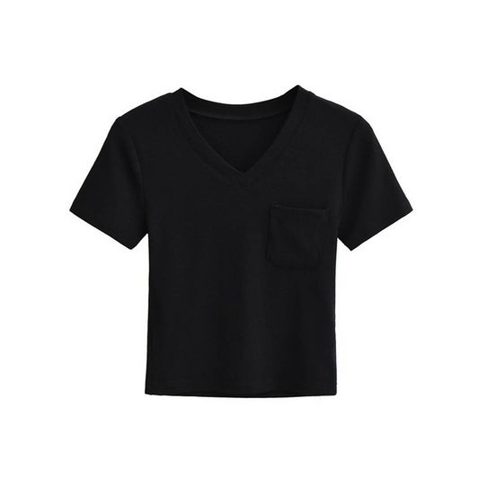 Slim-fit short crop top with a hot chick base