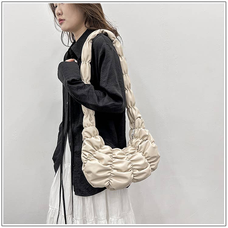 Cloud bag pleated underarm bag sponge bag