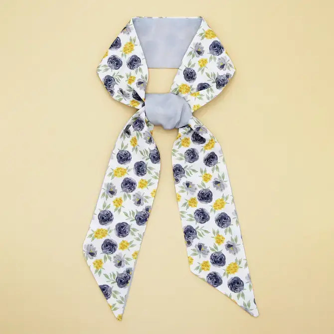 FLOWER PRINT HEAD SCARF