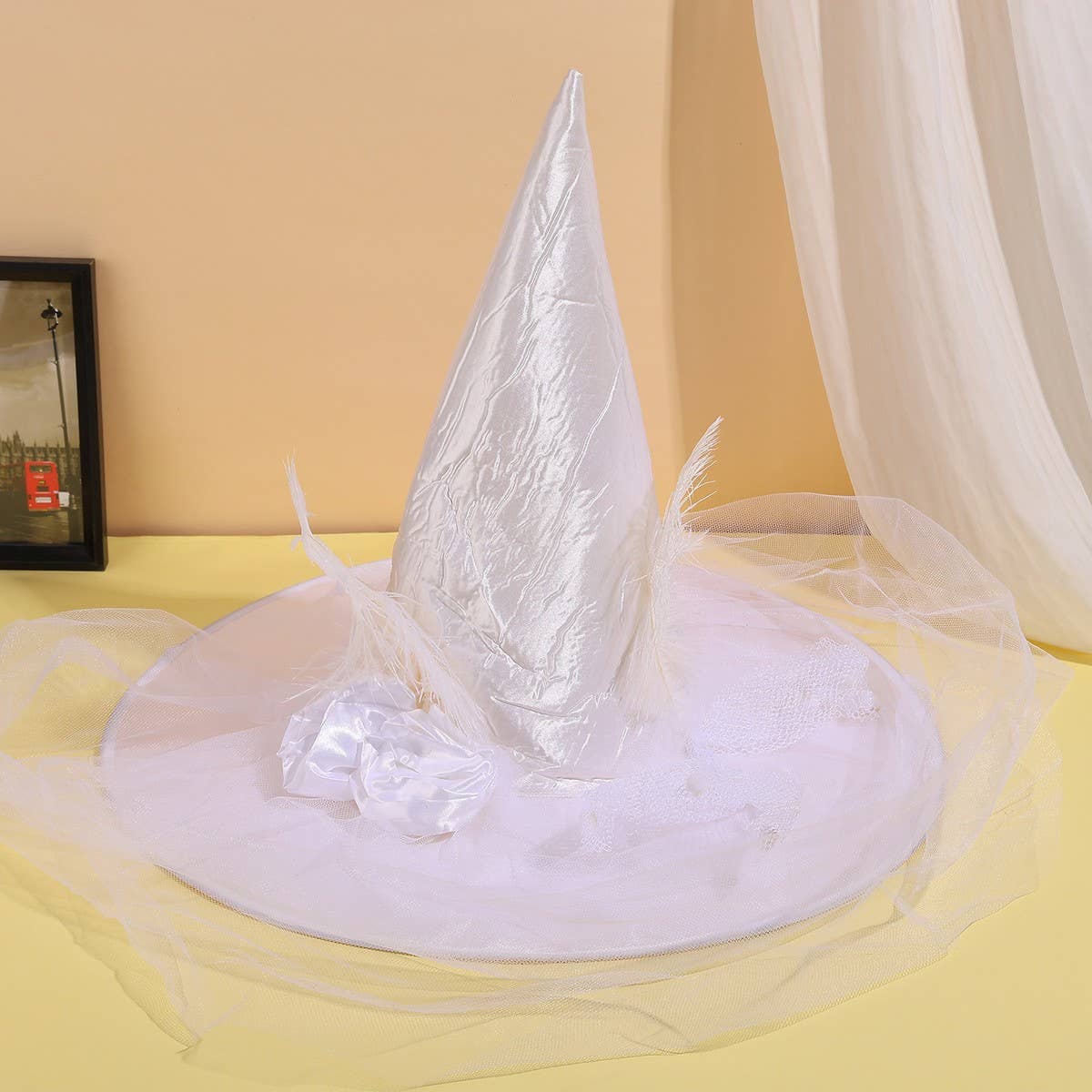 CWAH4023_HALLOWEEN GHOST FESTIVAL WITCH HAT NEW PARTY PROPS