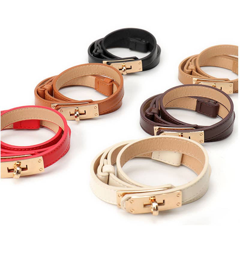 High-end lockable thin waist strap