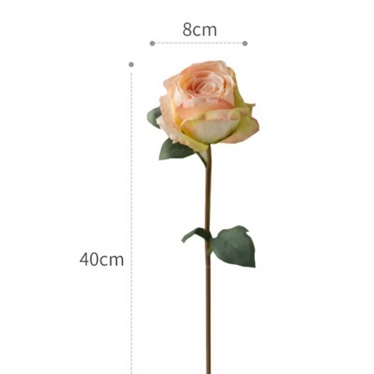 Burnt Edge Rose Bouquet Artificial Flower Decor＿CWMM6478
