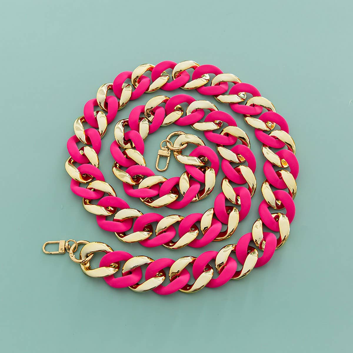 Large Resin Acrylic Bag Chain, Wide Strap_CWMM5065