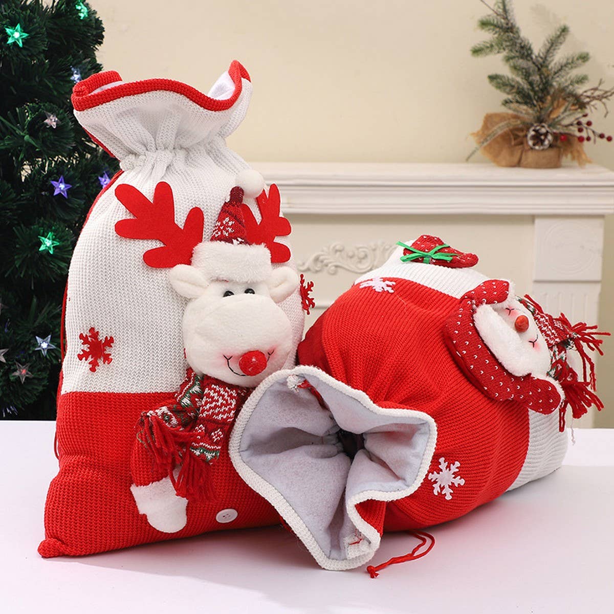 CWMM1749_Christmas Knit Candy Bag Large Bunche Gift Bag