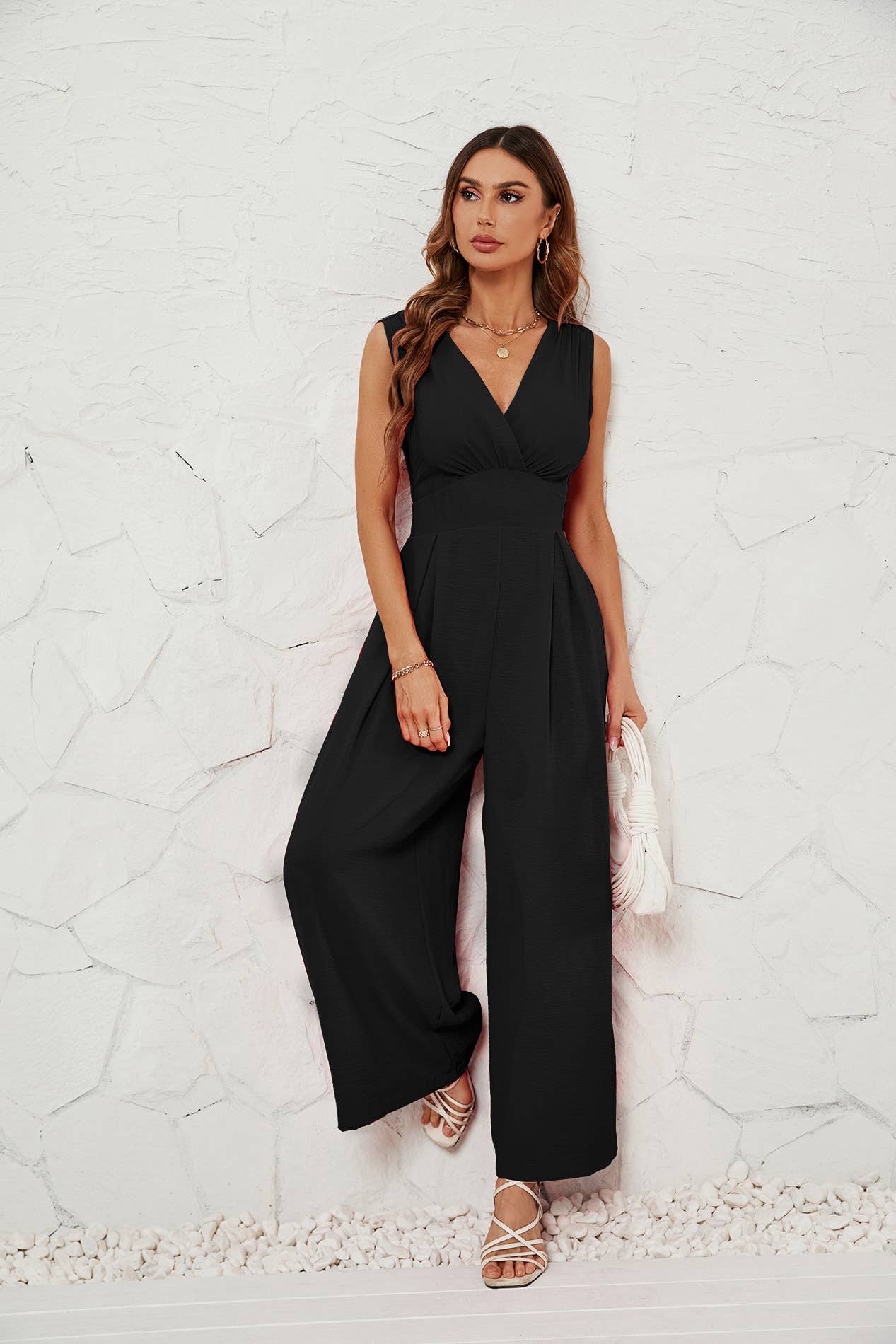 WAISTBAND SLEEVELESS ROMPER